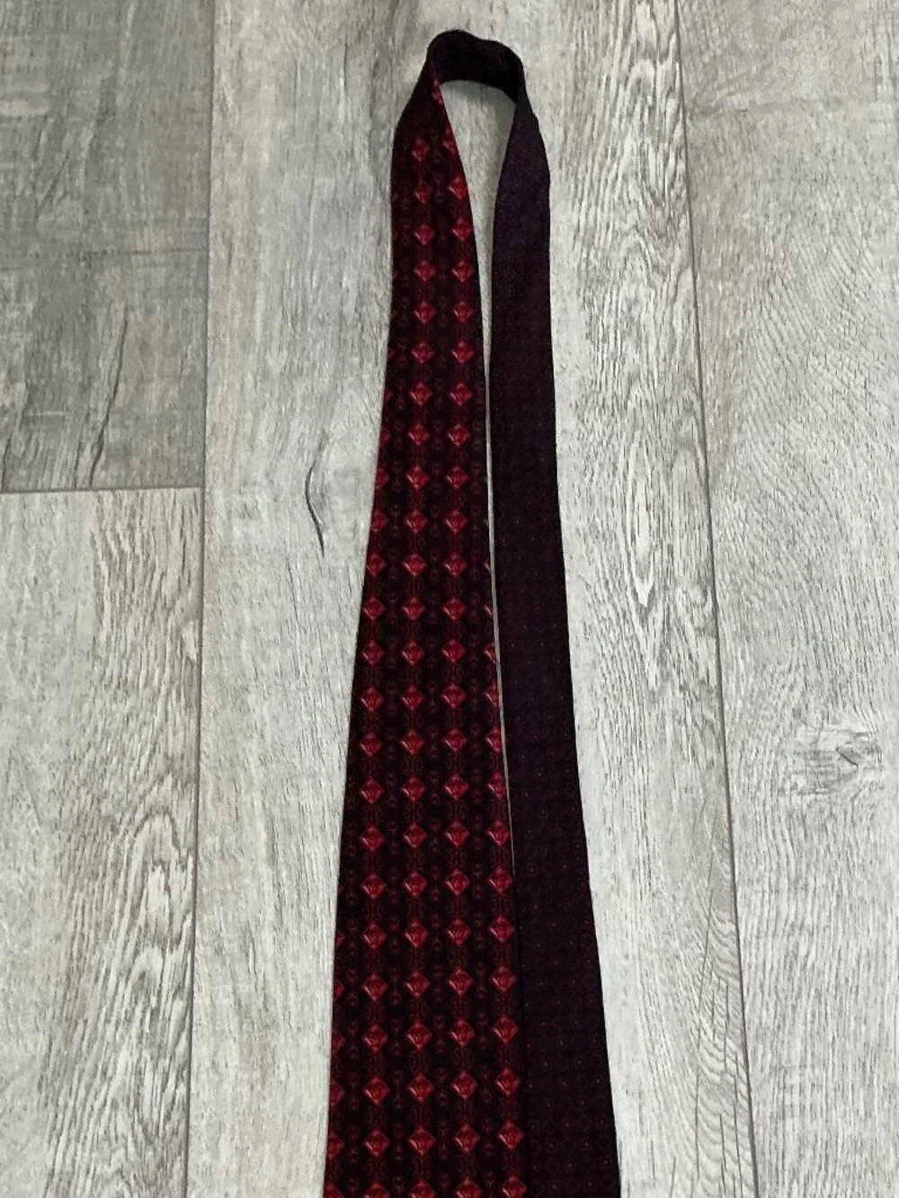 Gianni Versace Tie Black Red Silk Designer Necktie